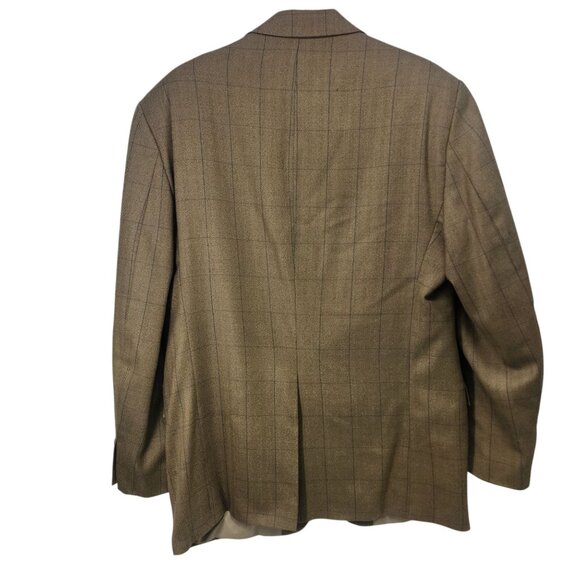 Lauren Ralph Lauren Mens Wool Blazer L Plaid Windowpane Pattern - Picture 2 of 9